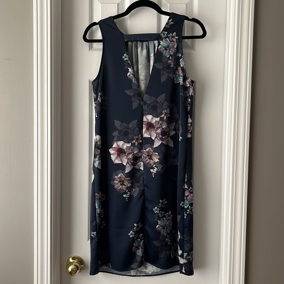 H&M Floral Satin Dress with Cutout in Back - Picture 2 of 4